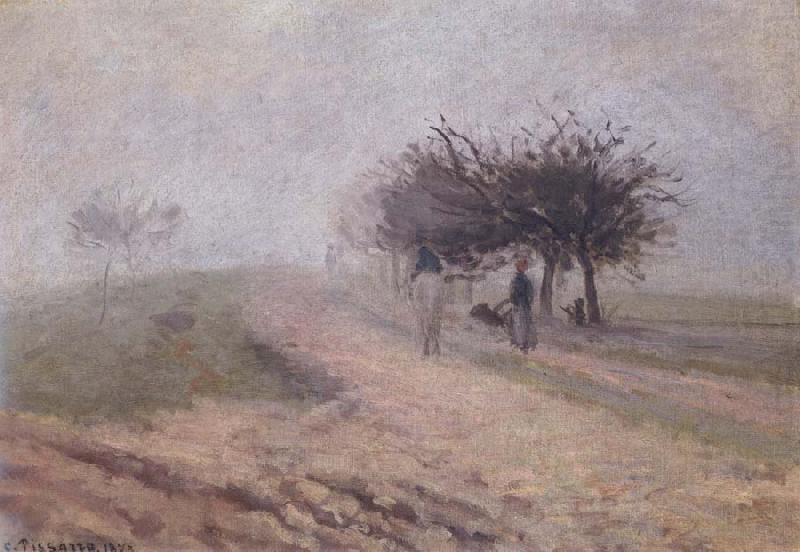 Camille Pissarro Effect of fog at Creil Effet de brouillard a Creil china oil painting image